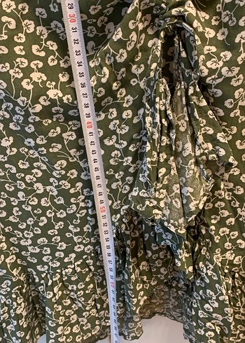 Yeşil Desenli Bohem Midi Hamile Etek - Görsel 5