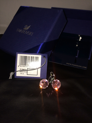 universal Beden pembe Renk Swarovski Küpe