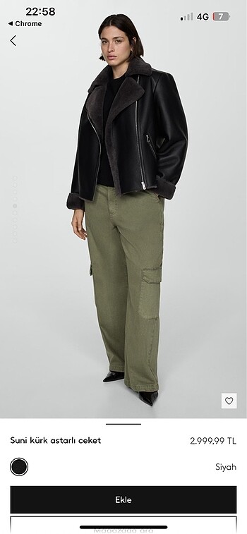 m Beden Mango biker mont