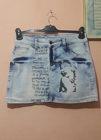 38 Beden #jean mini etek