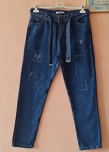 #kuşaklı kot pantolon