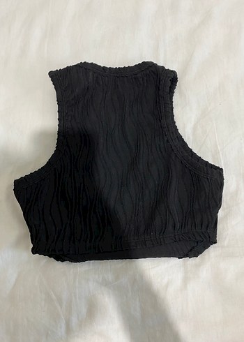 xs Beden siyah Renk Shein marka crop top