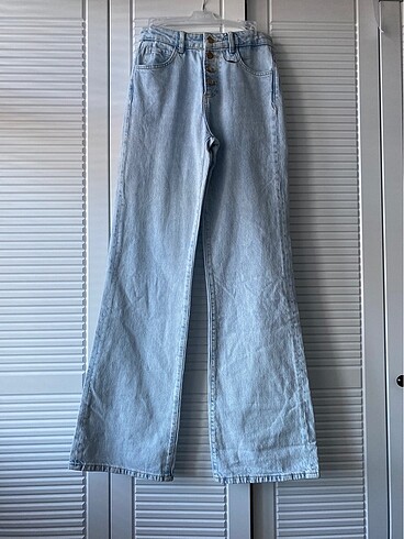 Zara yüksek bel flared jean