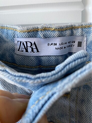 s Beden Zara yüksek bel flared jean