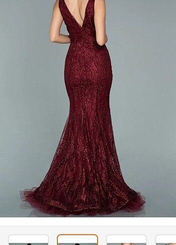 Bordo abiye elbise 