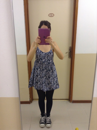 34 Beden çeşitli Renk H&M mavi mini elbise