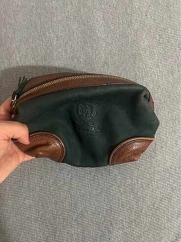 Massimo dutti hakiki deri makyaj çantası