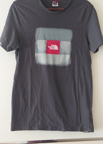 North Face Gri Baskılı Erkek Tişört