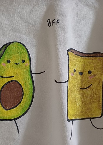 Beyaz Kapüşonlu Baskılı Kadın Sweatshirt - Görsel 2