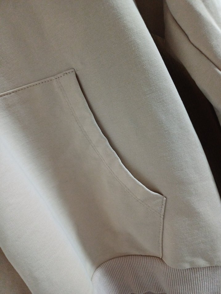 Kadın Beyaz Siyah Kapüşonlu Sweatshirt - Görsel 3