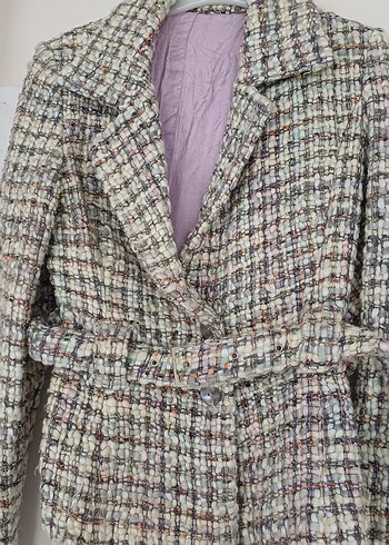 Düğmeli Pastel Renkli Kadın Ceket - Görsel 5