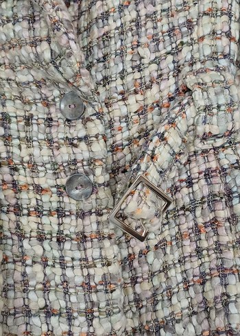 Düğmeli Pastel Renkli Kadın Ceket - Görsel 2