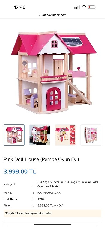 Ahşap barbie evi