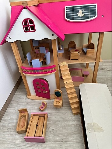 Beden Renk Ahşap barbie evi