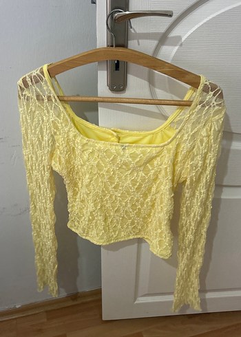 Trendyol & Milla Dantel Detaylı Sarı Bohem Kadın Bluz