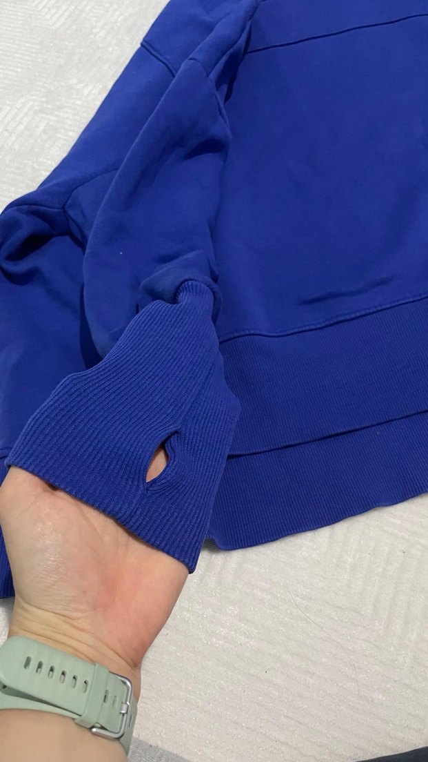 Kadın Lacivert Bisiklet Yaka Sweatshirt - Görsel 3