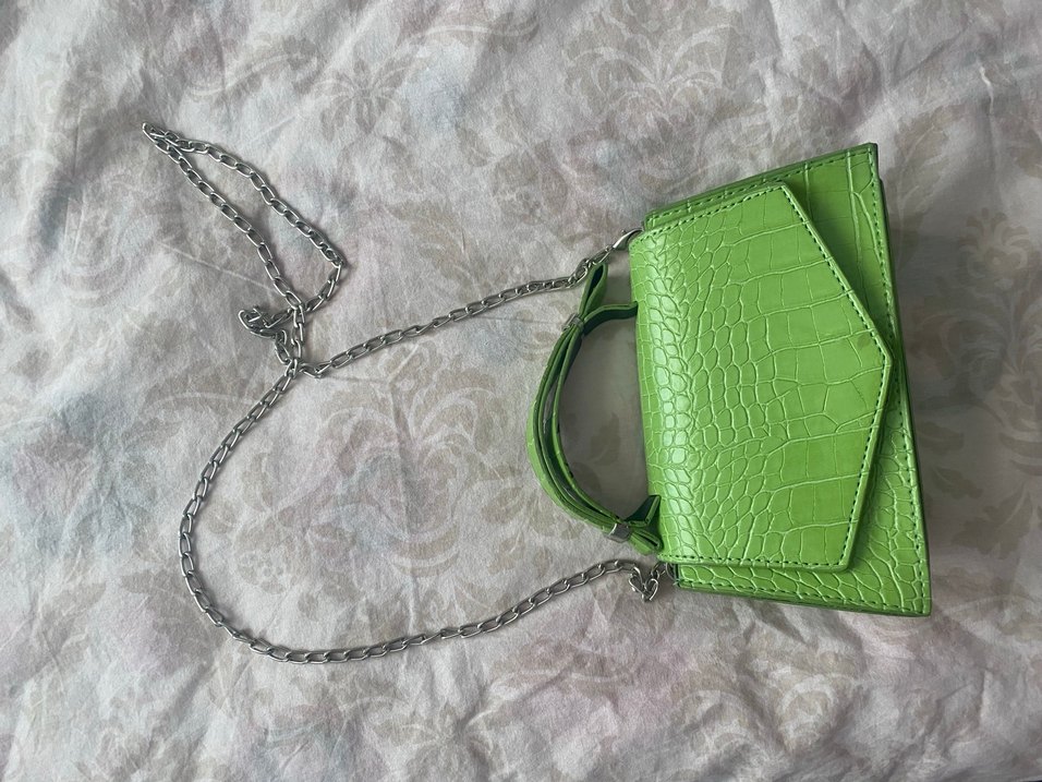 Yeşil Parlak Deri Kadın Çanta - Görsel 3