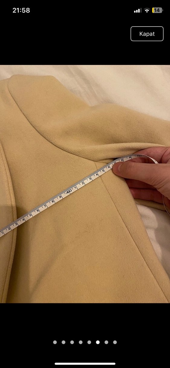 Bej Düğmeli Klasik Kaban - Görsel 4