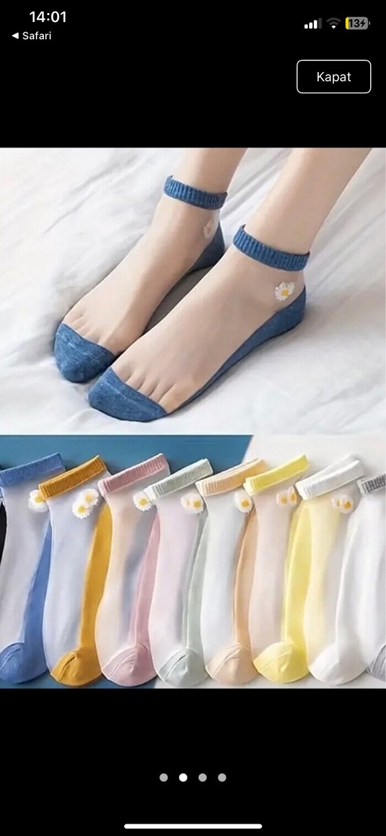 Mavi Nakışlı Dantel Kız Eldiveni - Görsel 2