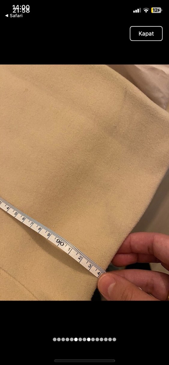 Bej Renk Düğmeli Kaban - Görsel 3