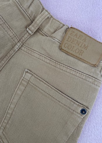 4 Yaş Beden gri Renk Erkek Çocuk Gri Düğmeli Dar Kesim Denim Pantolon