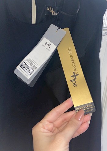 Siyah Drapeli Uzun Kadın Abiye gömlek - Görsel 4