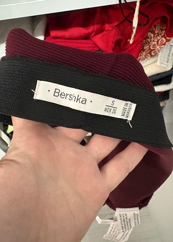 s Beden bordo Renk Bordo Mini Etek