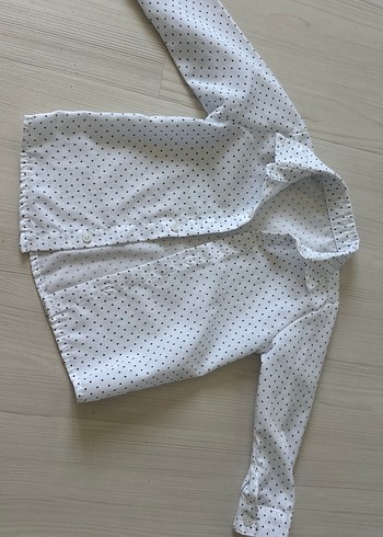 9 Ay Beden kahverengi Renk Uzun Kollu Gömlek ve Kahverengi Pantolon Seti