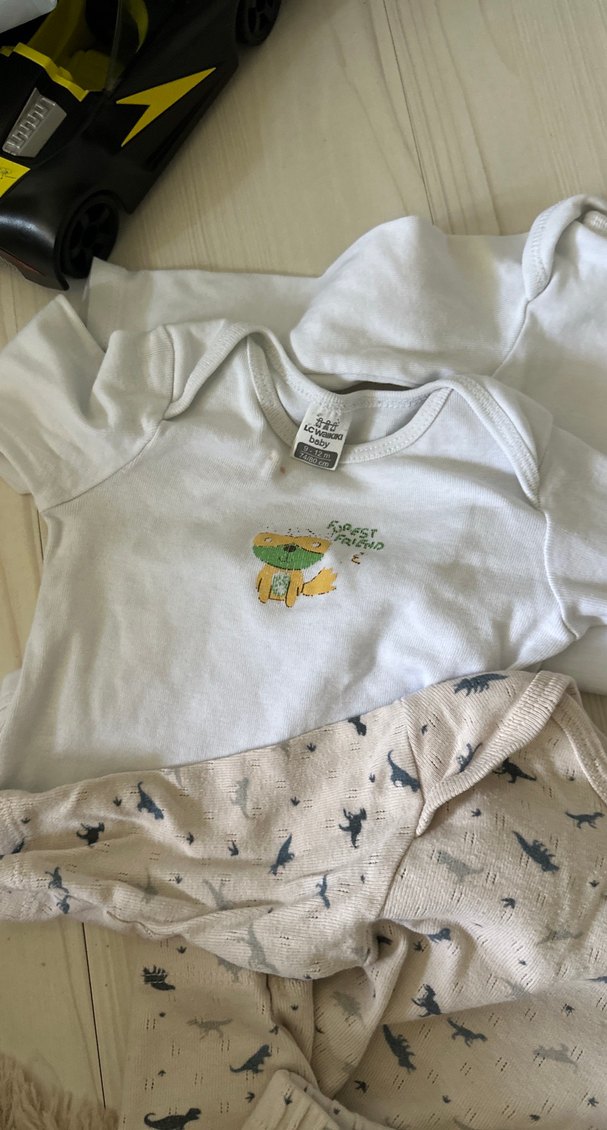 Beyaz Pamuklu Kısa Kollu Bebek Body - Görsel 2