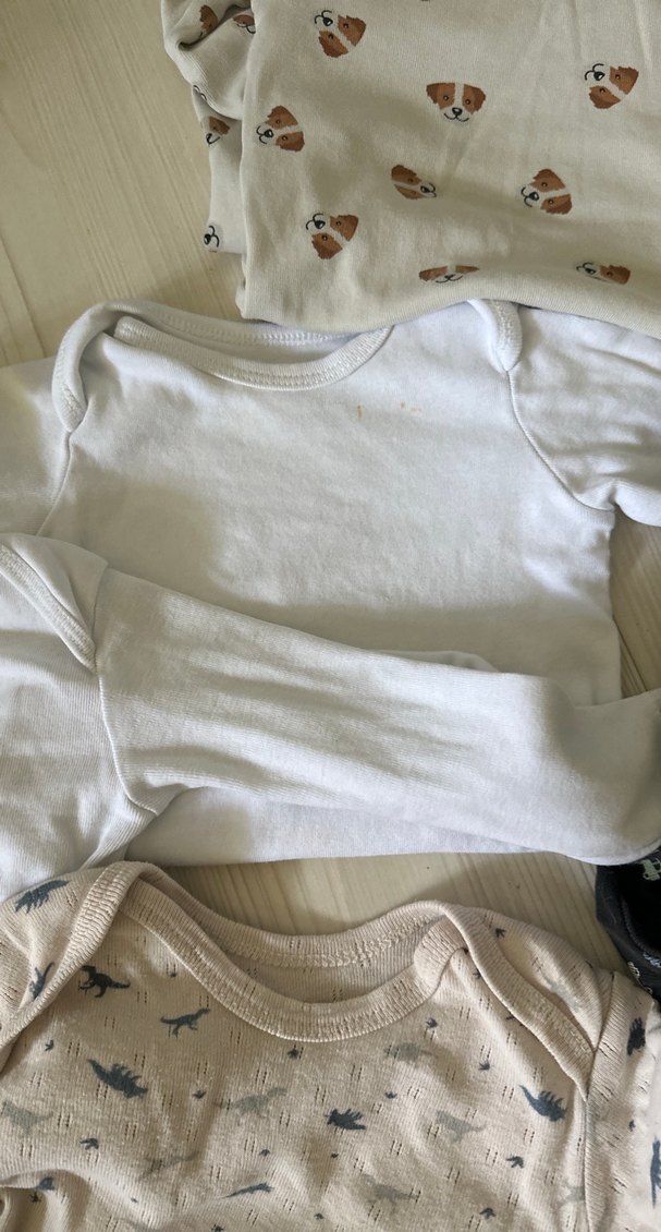 Beyaz Pamuklu Kısa Kollu Bebek Body - Görsel 3