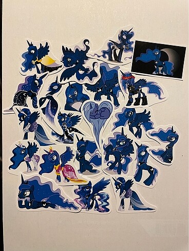 Beden Renk My Little Pony Prenses Luna sticker set