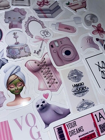 Beden White Elegant sticker set