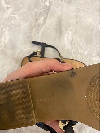 39 Beden siyah Renk Tommy Hilfiger Siyah Sandalet