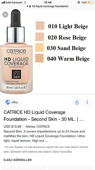Catrice catrice hd liquid coverage foundation