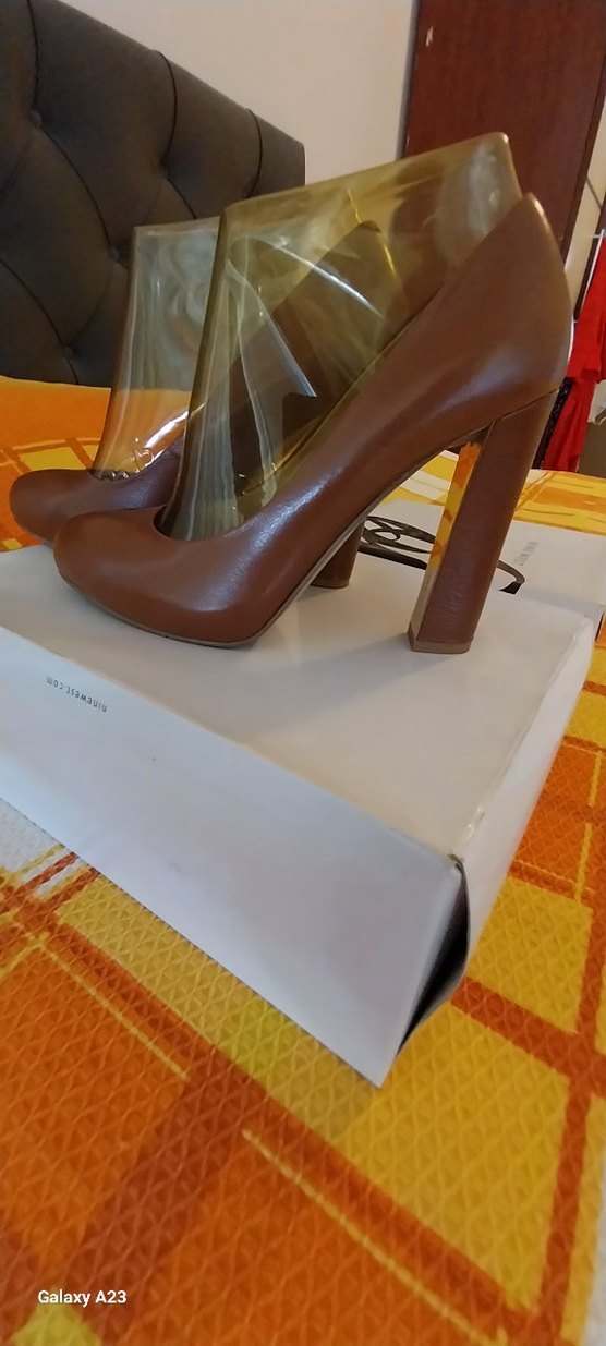 Bej Deri Kadın Ayakkabı - Görsel 2