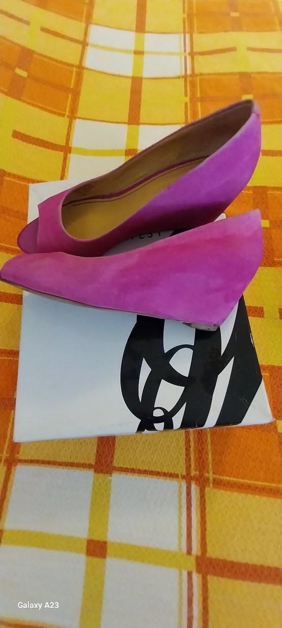 Pembe Süet Dolgu Topuklu Kadın Ayakkabi - Görsel 2