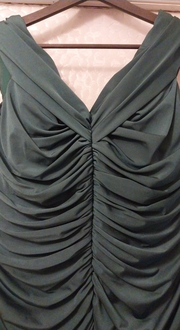 Uzun Drapeli  Kadın Abiye Elbise - Görsel 4