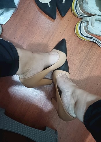 camel siyah  Kadın Topuklu Ayakkabı - Görsel 2