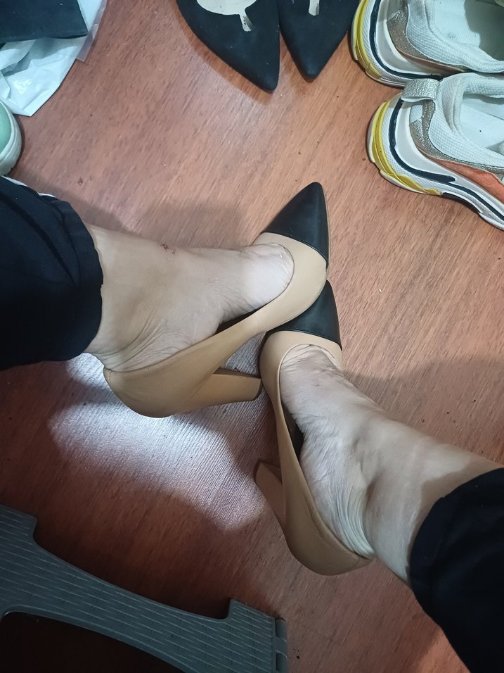 camel siyah  Kadın Topuklu Ayakkabı - Görsel 2