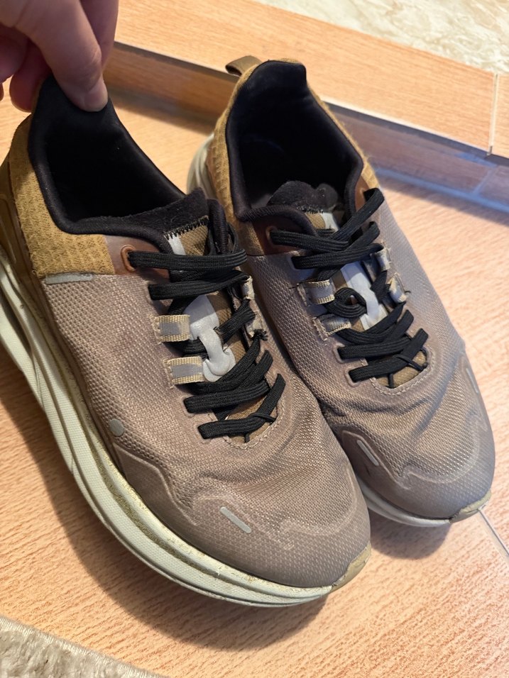 Bej Gri Bağcıklı Erkek cocuk Spor Ayakkabı - Görsel 2