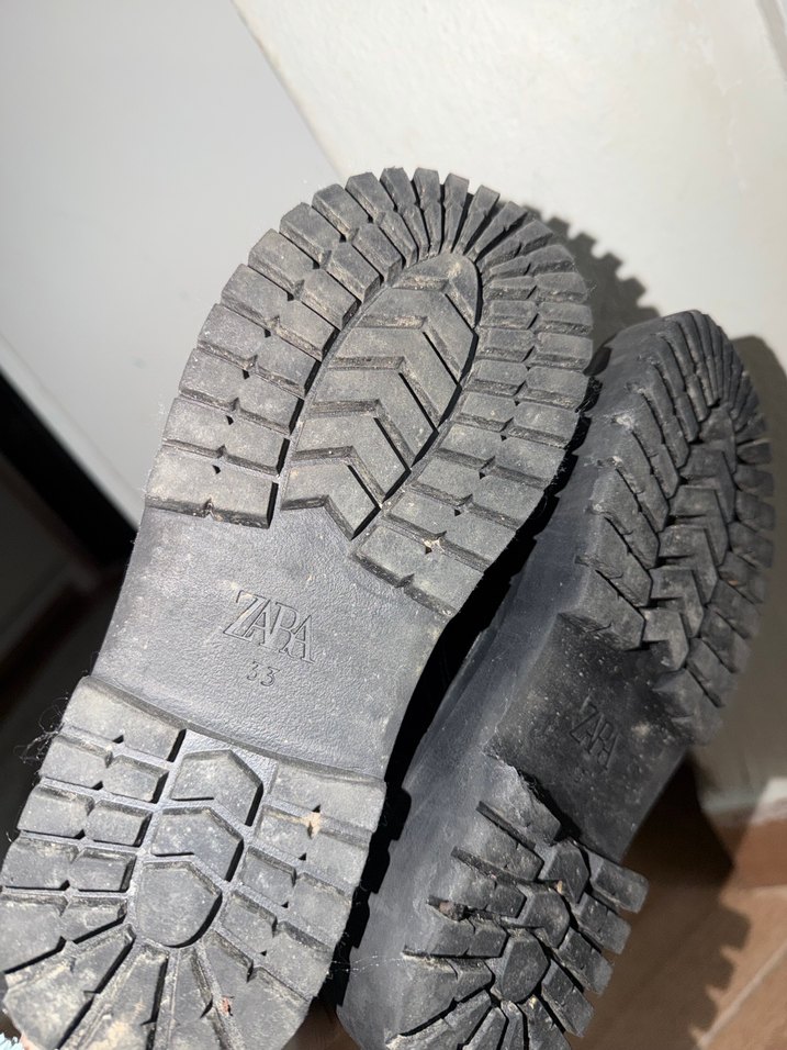 Siyah Deri kız cocuk Platform Topuklu Goth Botlar - Görsel 5