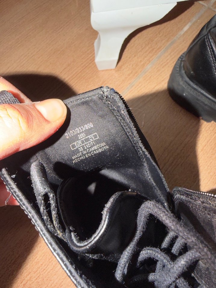 Siyah Deri kız cocuk Platform Topuklu Goth Botlar - Görsel 4