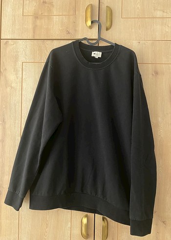 Siyah Basic erkek Sweatshirt