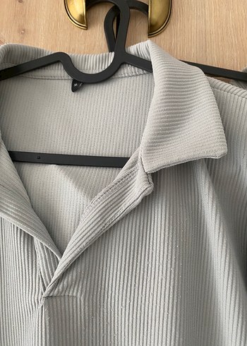 Gri Erkek  Takımı, Rahat Kesim, kısa Kollu - Görsel 2