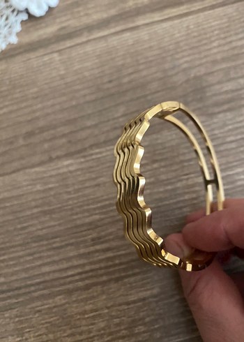 Sterling silver Çelik zigzag model kelepçe