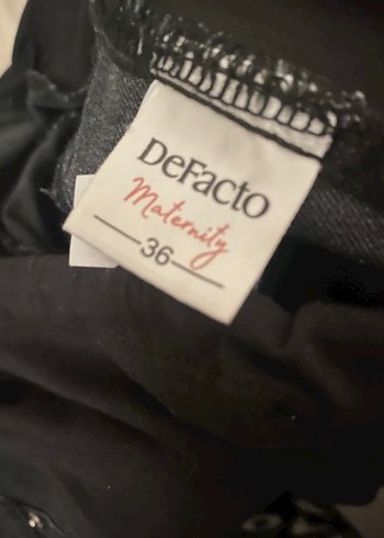 Siyah Bol Kesim Hamile Kot Pantolon - Görsel 2