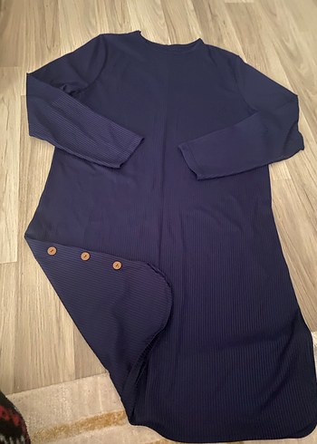 Lacivert Kadın Triko Elbise tunik - Görsel 3