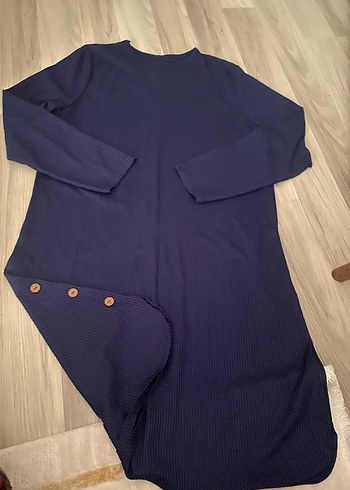 Lacivert Kadın Triko Elbise tunik - Görsel 2
