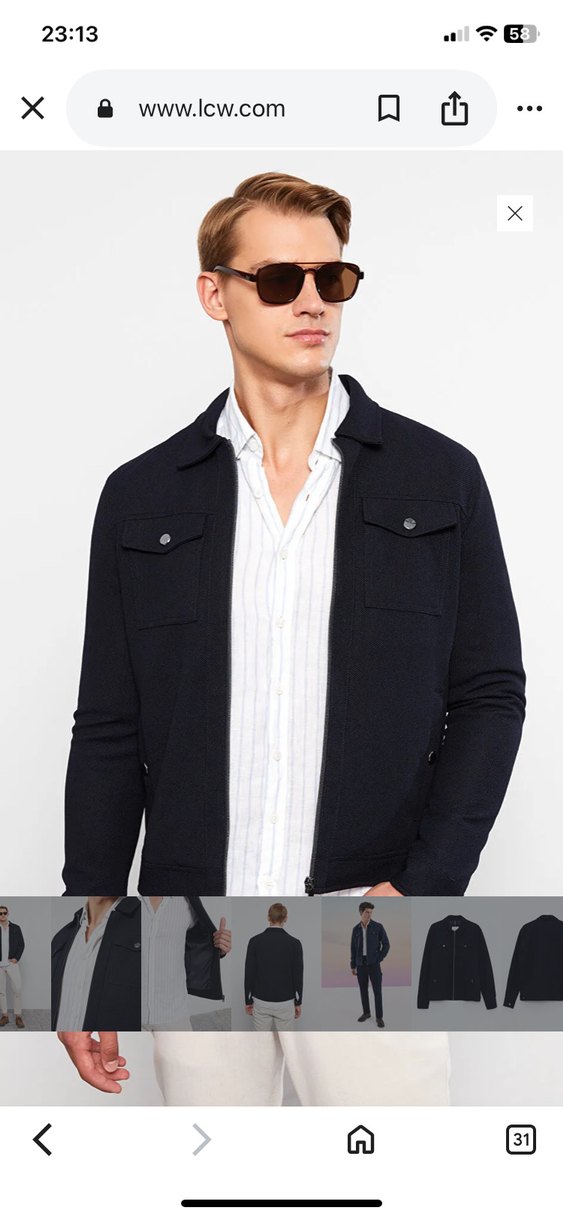 Siyah Erkek Fermuarlı Ceket - Görsel 3