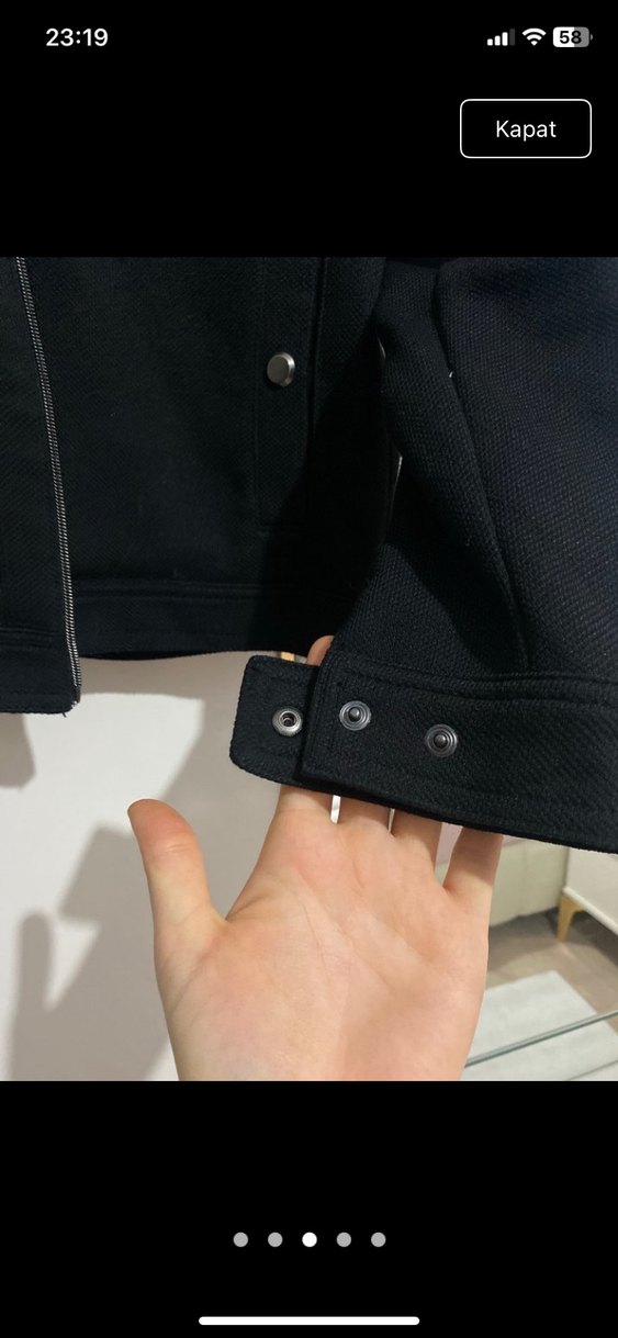 Siyah Erkek Fermuarlı Ceket - Görsel 2